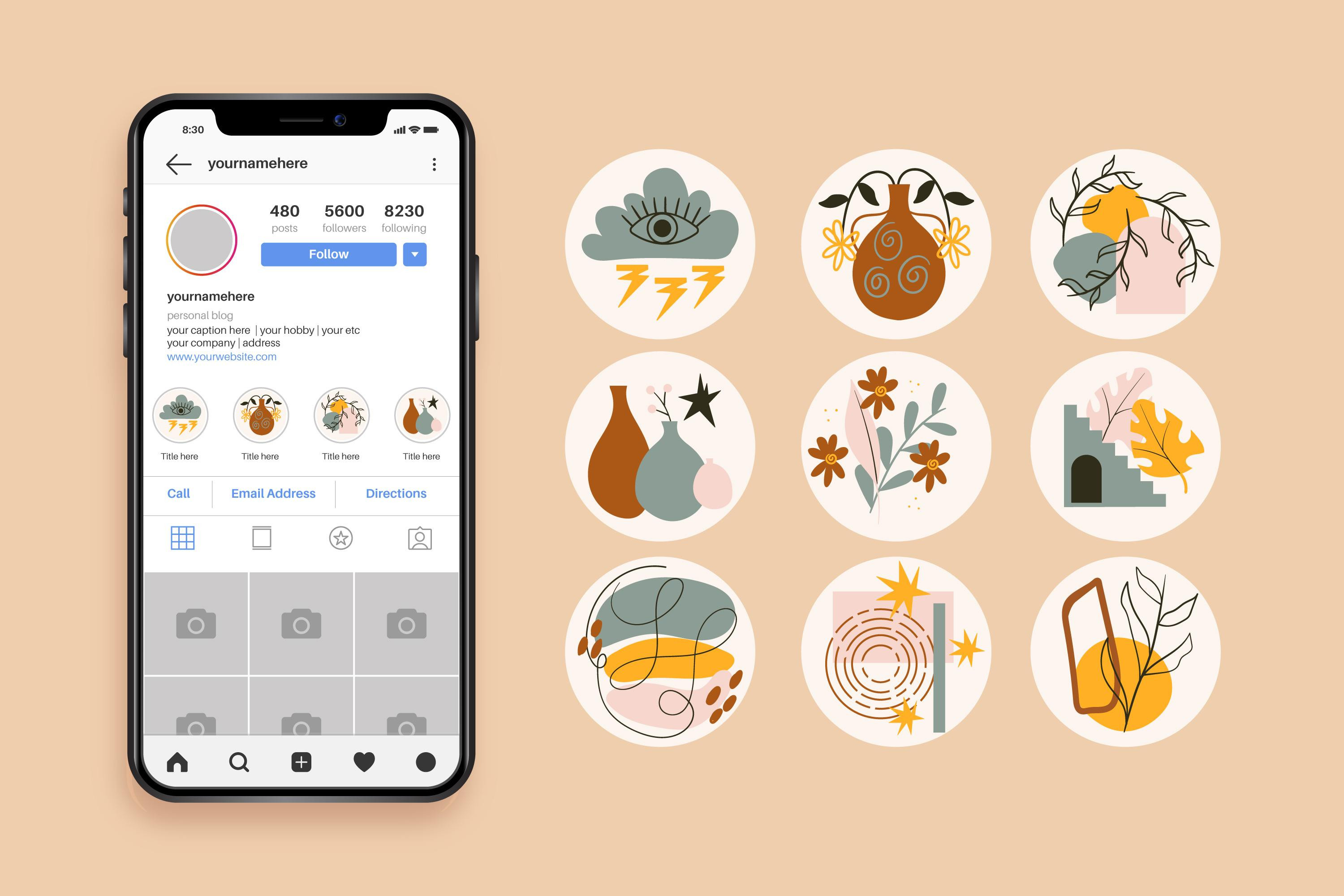 تصميم انستغرام الهايلايت professional instagram Highlights