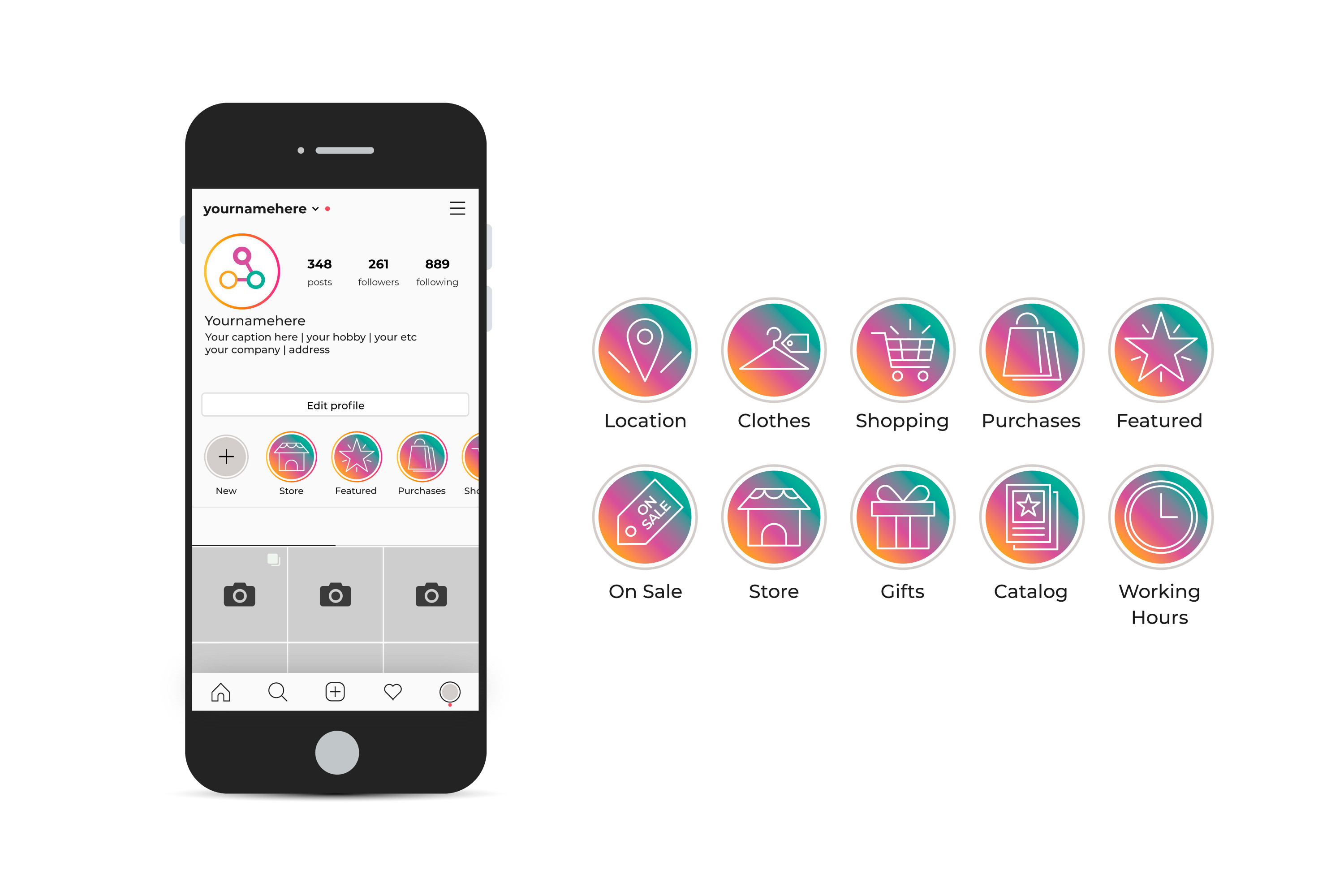 تصميم انستغرام الهايلايت professional instagram Highlights