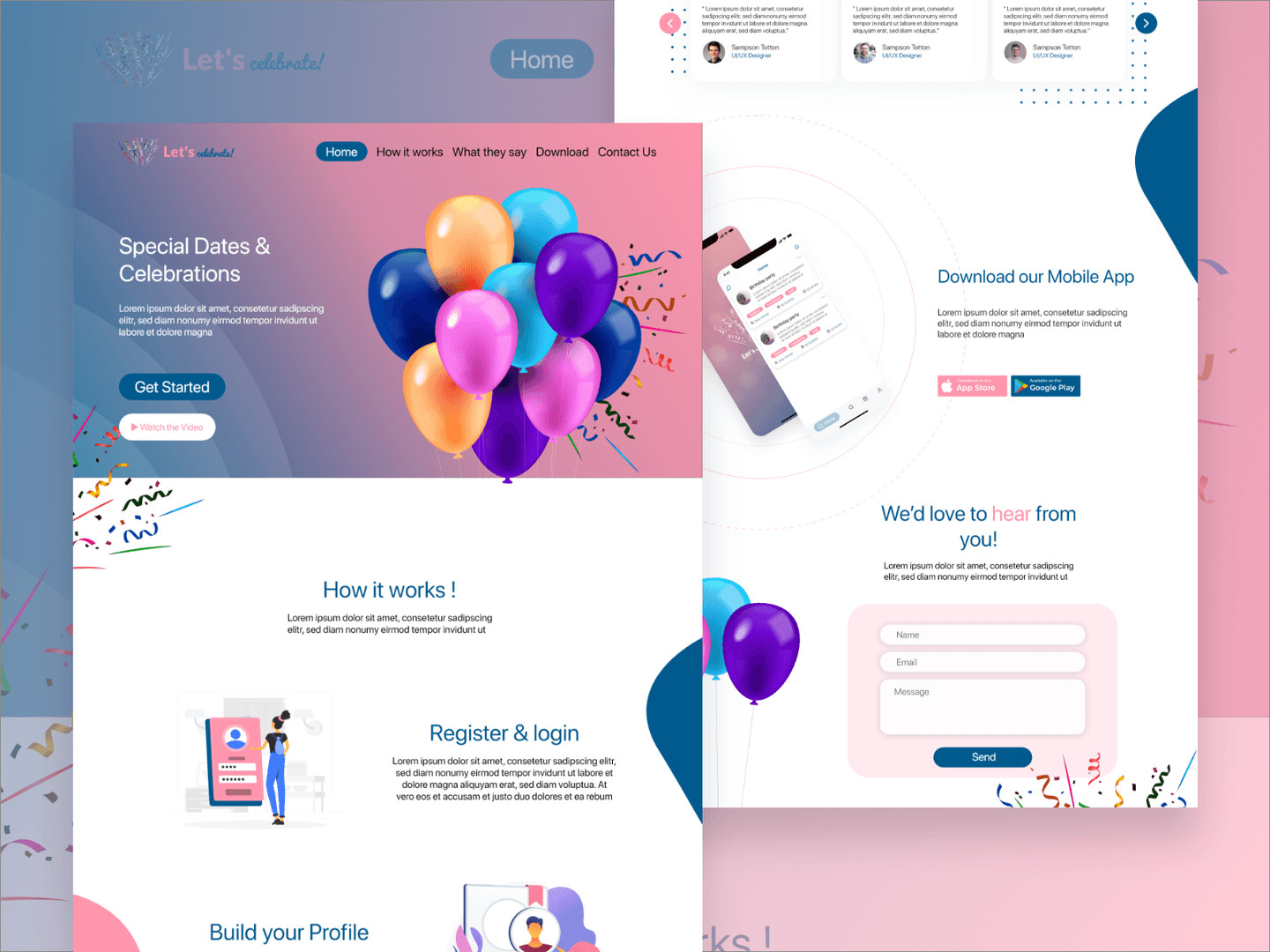 تصميم صفحة هبوط Landing Page
