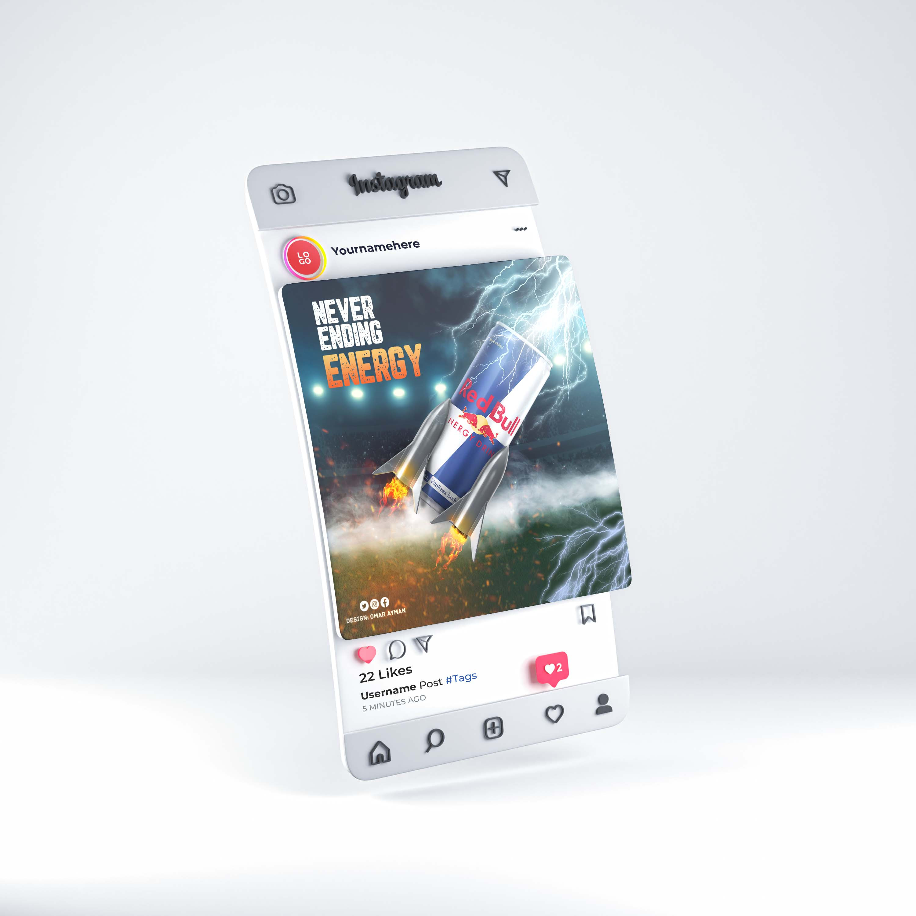 تصاميم سوشيال ميديا إحترافية لمواقع التواصل الإجتماعي