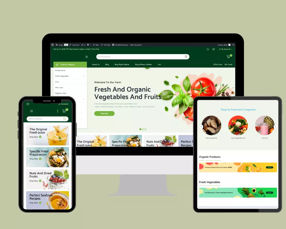 تصميم مواقع الكترونية باستخدام الوردبرس والاضافات مثل Elementor و Woocommerce