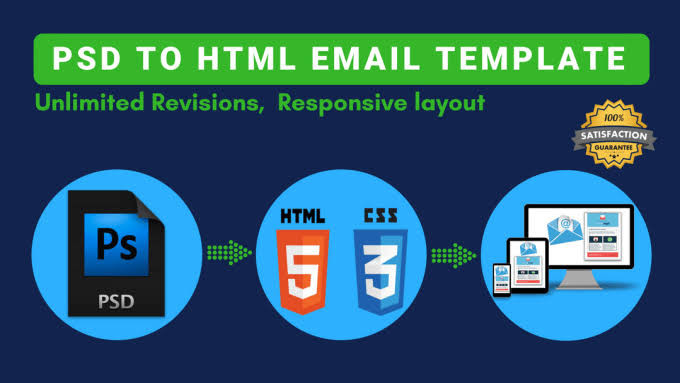 تحويل صورة psd إلى html email template