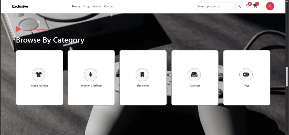 تطوير واجهة موقع إلكتروني حديثة باستخدام React, HTML, CSS, JavaScript