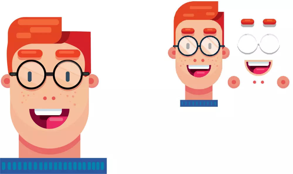 "تصميم شخصيات 2D فلات احترافية للمشاريع الإبداعية"