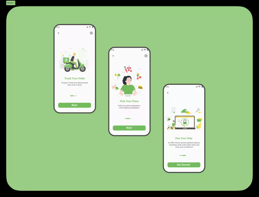 تصميم تطبيق موبايل احترافي على فيجما