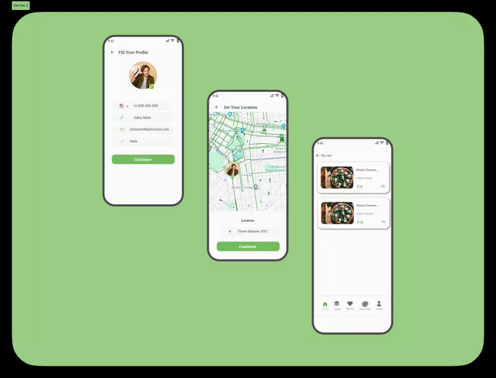 تصميم تطبيق موبايل احترافي على فيجما