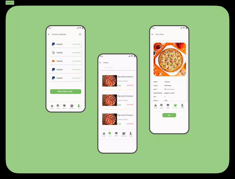 تصميم تطبيق موبايل احترافي على فيجما