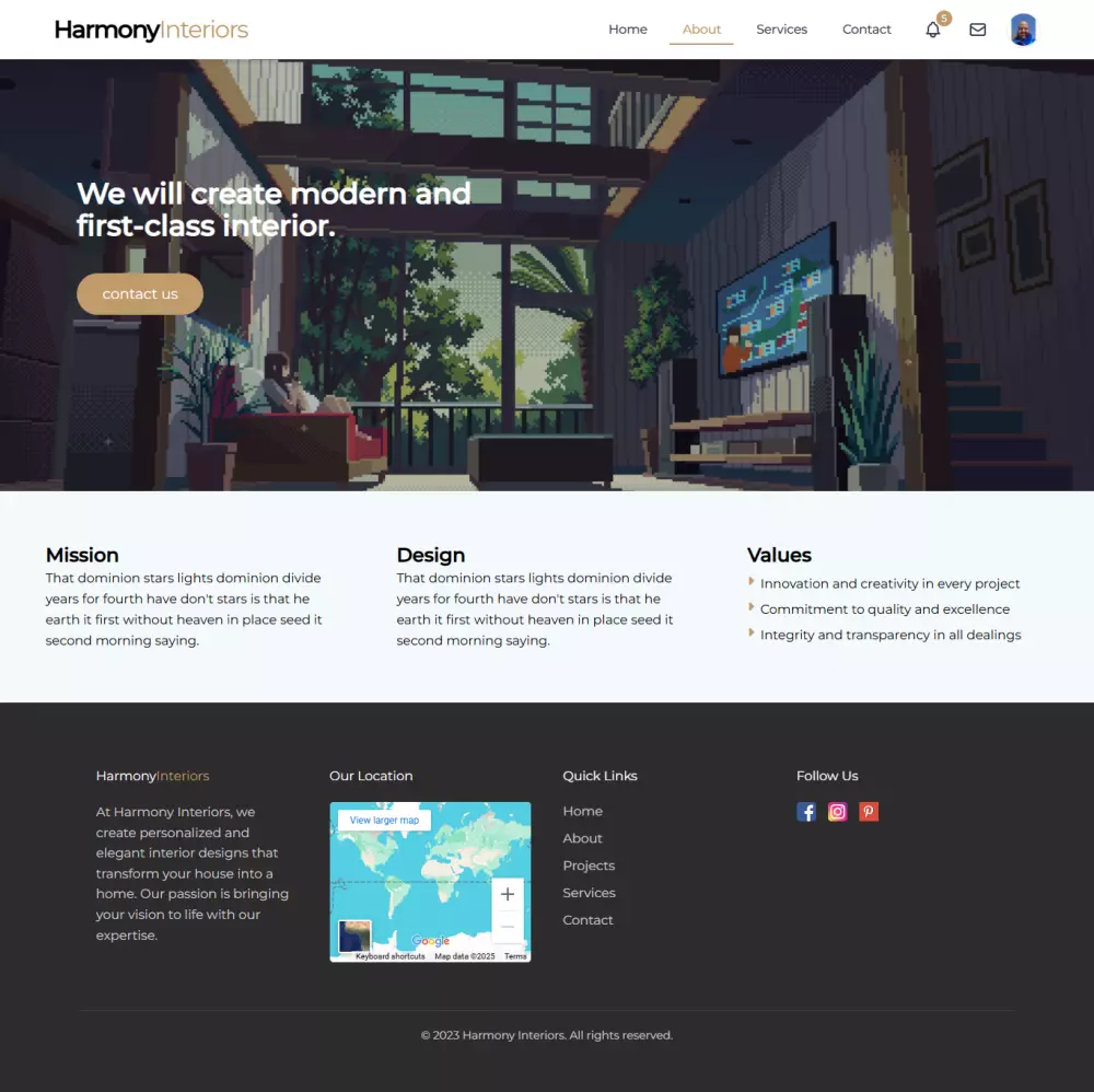 تصميم موقع الكتروني متجاوب مع جميع الشاشات