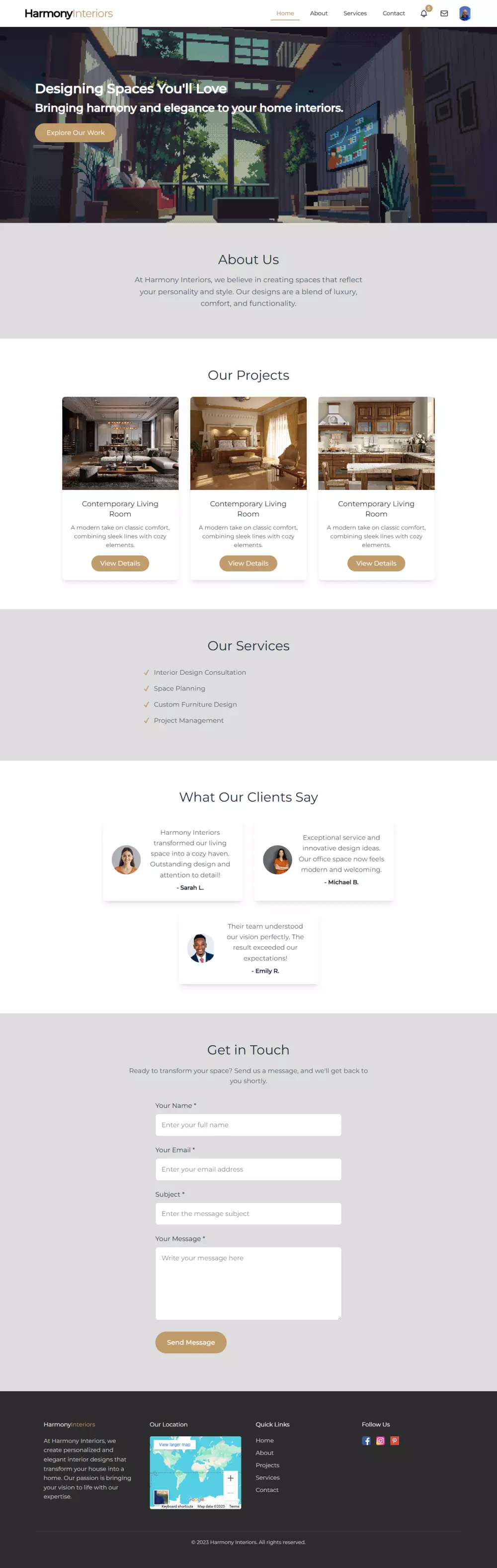 تصميم موقع الكتروني متجاوب مع جميع الشاشات