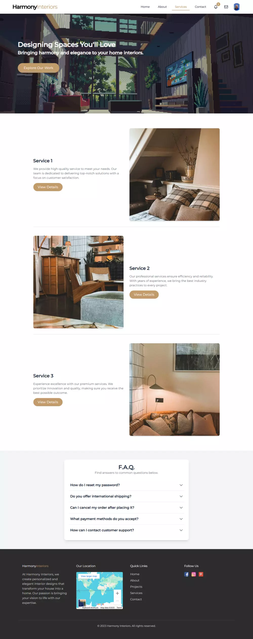 تصميم موقع الكتروني متجاوب مع جميع الشاشات