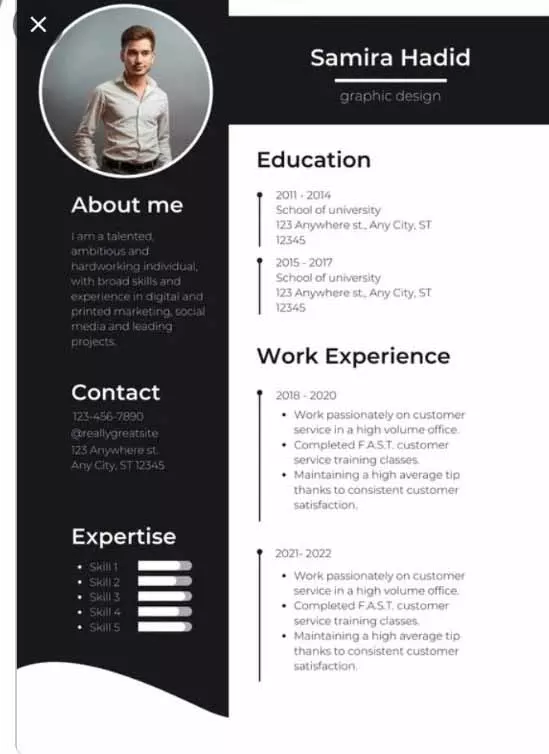 عمل سيرة ذاتية احترافية