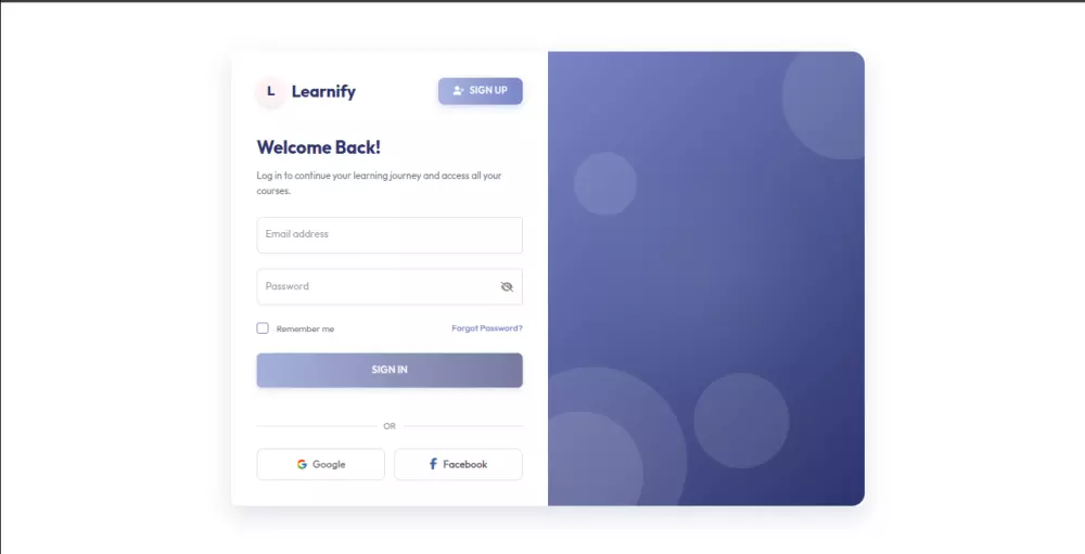 تصميم وتطوير نماذج تسجيل الدخول وإنشاء الحساب