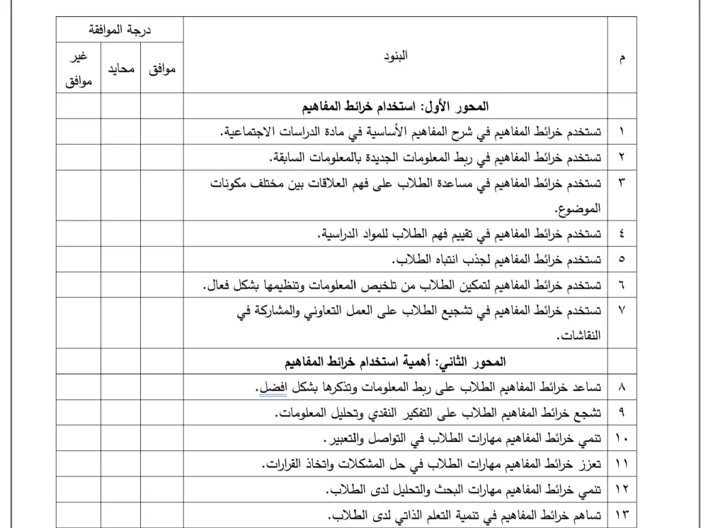 تصميم استبيان باللغة العربية لبحثك
