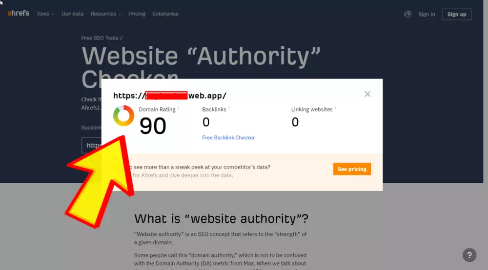 احصل على باكلينك من web.app  بأوتورتي 90