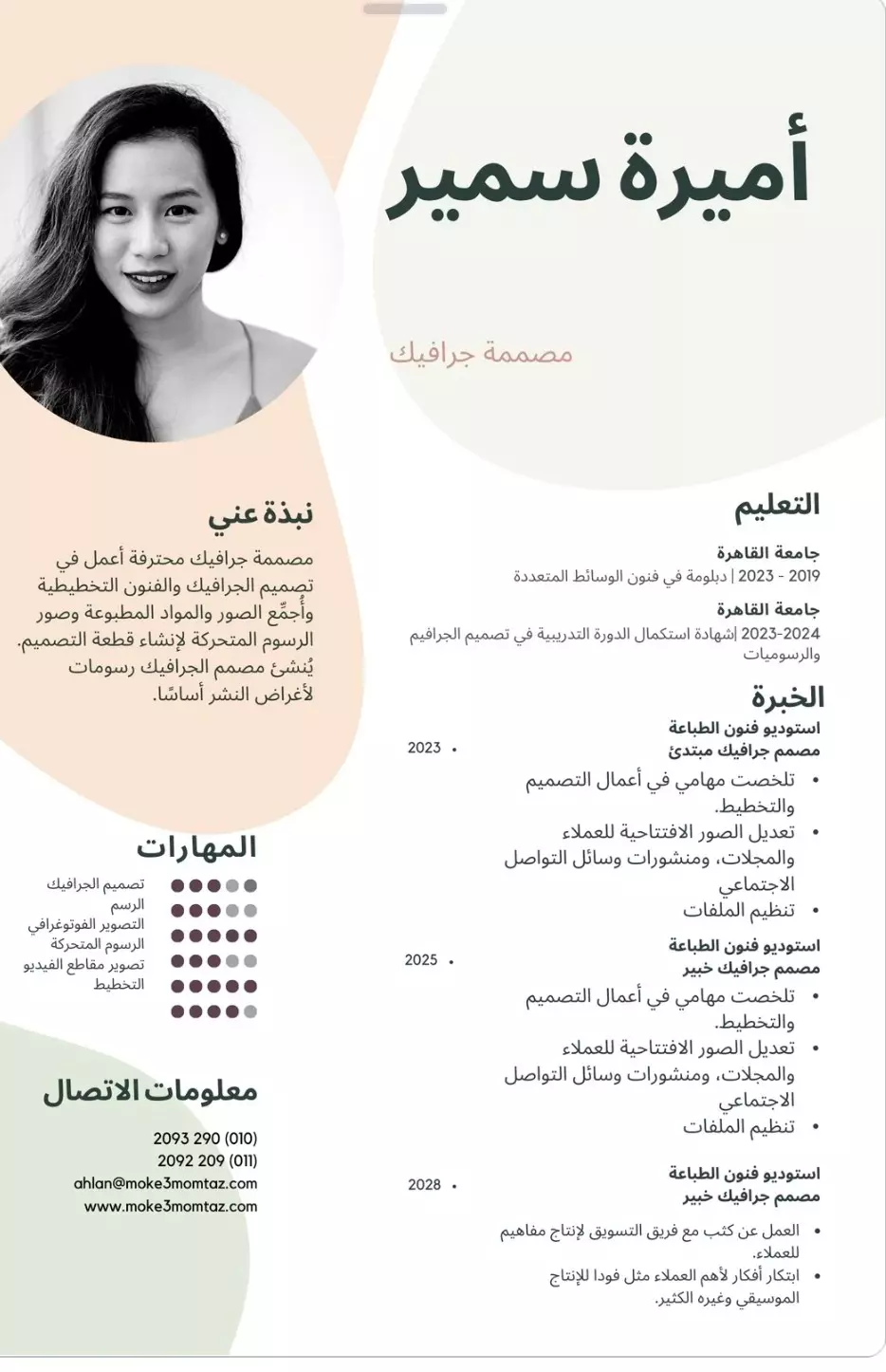 تصميم وكتابة السيرة الذاتية CV بشكل عصري وإحترافي ومميز