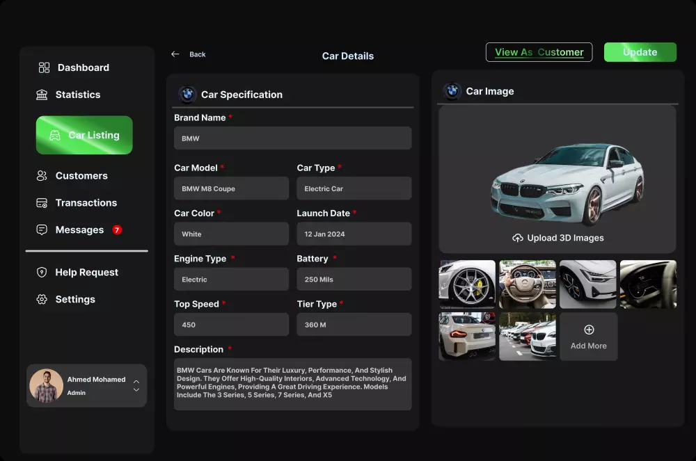 تصميم صفحه تحكم باستخدم فيجما  Dashboard