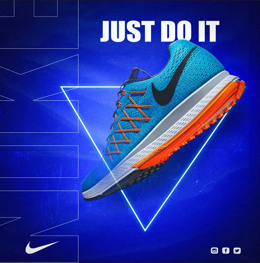تصميم صفحه واحده سوشيال ميديا الي حذاء nike عصري باستخدام photoshop