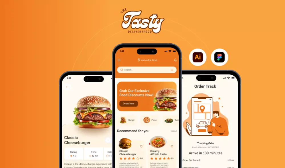 تصميم تطبيق موبايل احترافي بواجهة مستخدم مميزة (UI/UX)