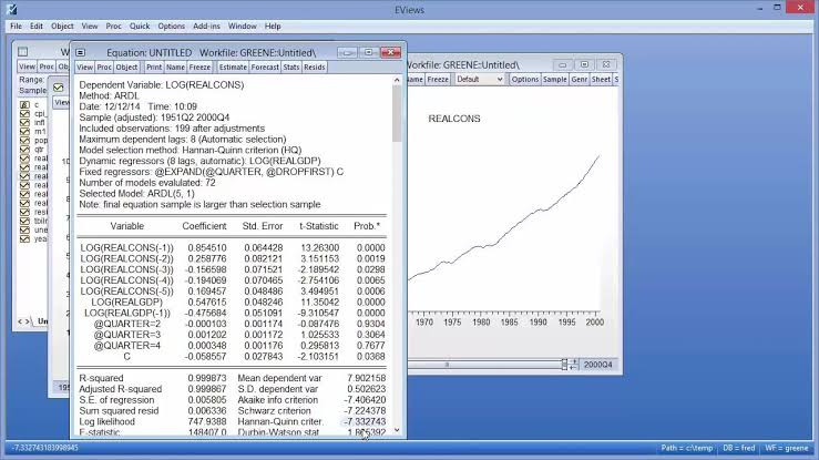 التحليل الاحصائي والقياسي باستخدام برنامج Eviews
