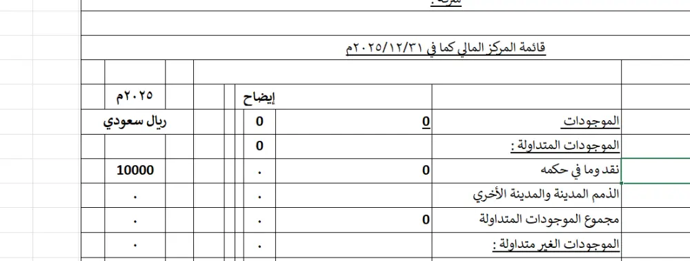إعداد القوائم المالية الصفرية في السعودية