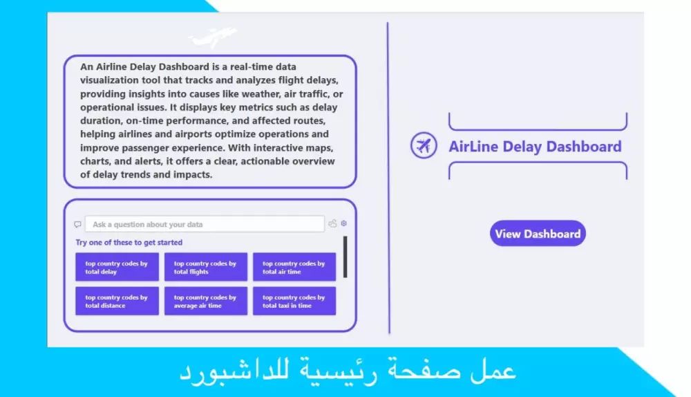 تصميم داشبورد بواسطة برنامج باور بي اي Power BI