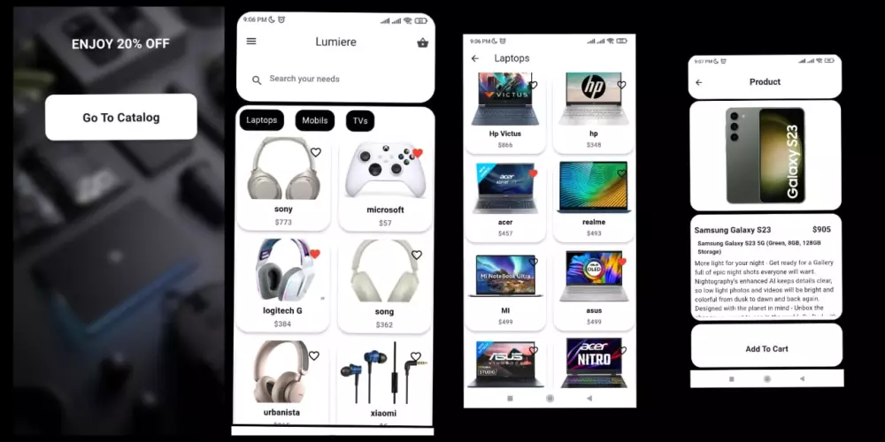 تطوير تطبيق موبايل تجاري لعرض المنتجات باستخدام Flutter