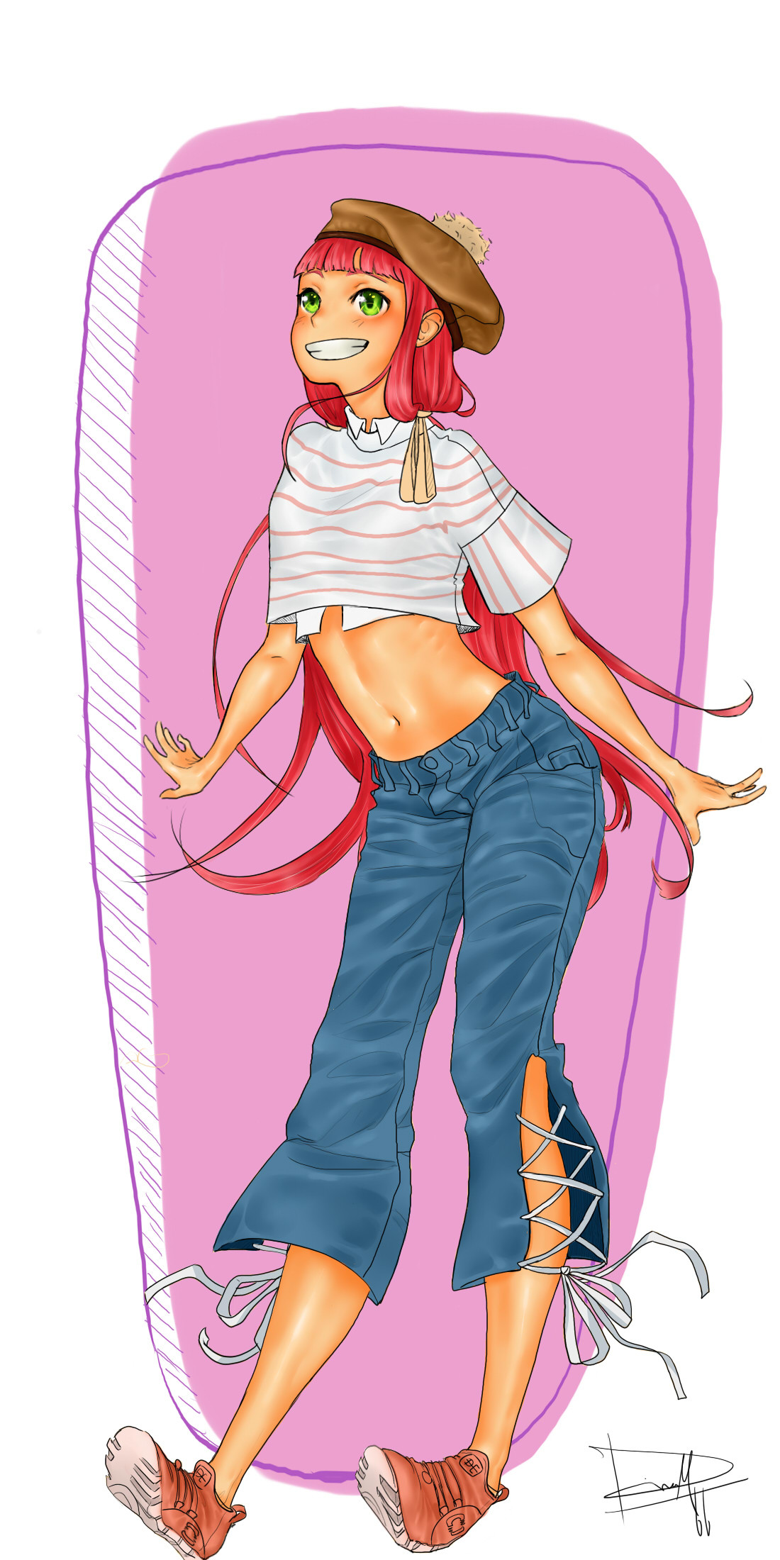 خدمه موديل شيت model sheet تصميم كامل من زاويه واحده ملونه بدقه عاليه واربع تصاميم جانبيه بدون تلوين