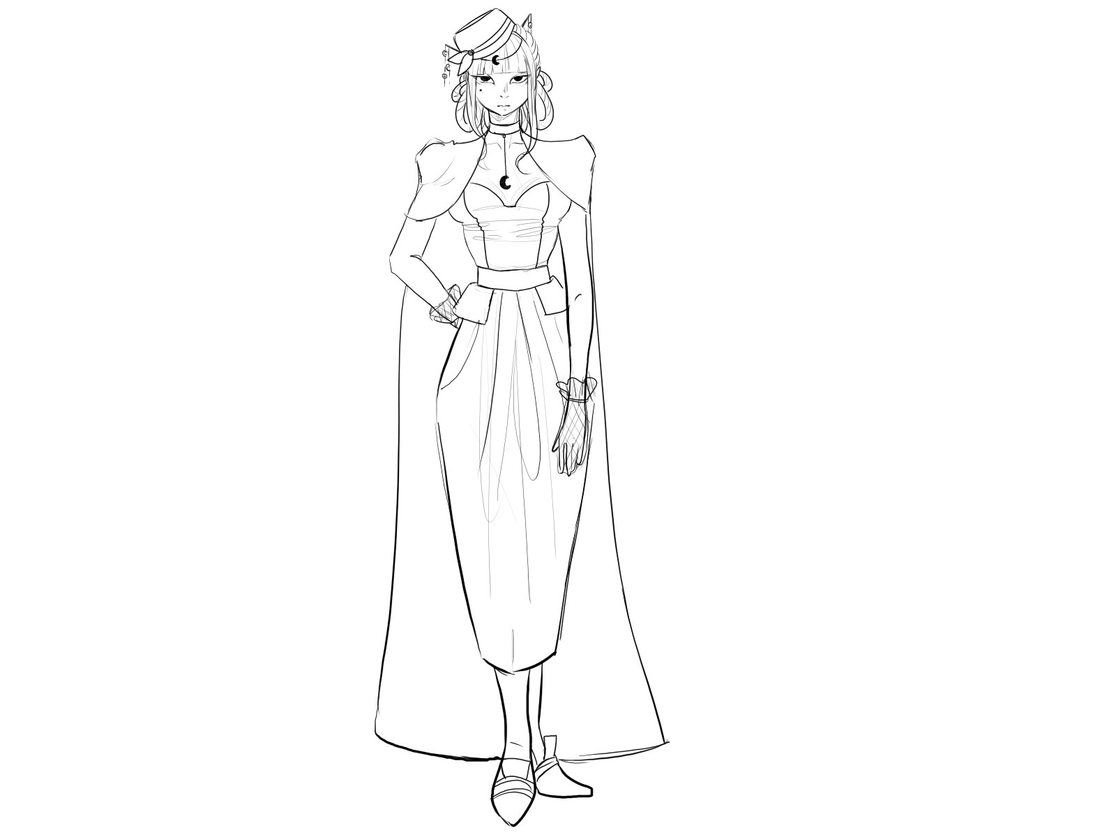 خدمه موديل شيت model sheet تصميم كامل من زاويه واحده ملونه بدقه عاليه واربع تصاميم جانبيه بدون تلوين