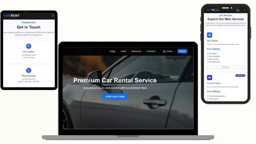 عمل موقع الكتروني متجاوب مع جميع الشاشات