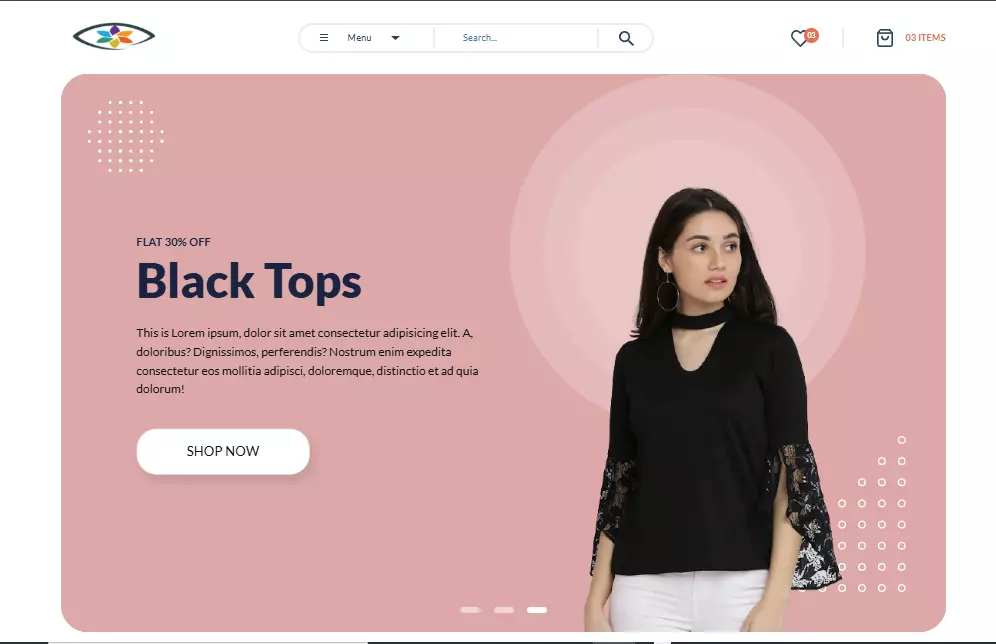 تصميم واجهة ويب جذابة لعرض المنتجات باستخدام HTML, CSS, JavaScript, و Bootstrap