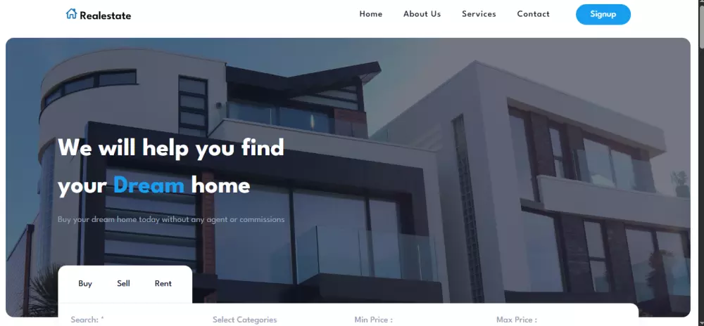 متجر الكتروني لبيع المنازل