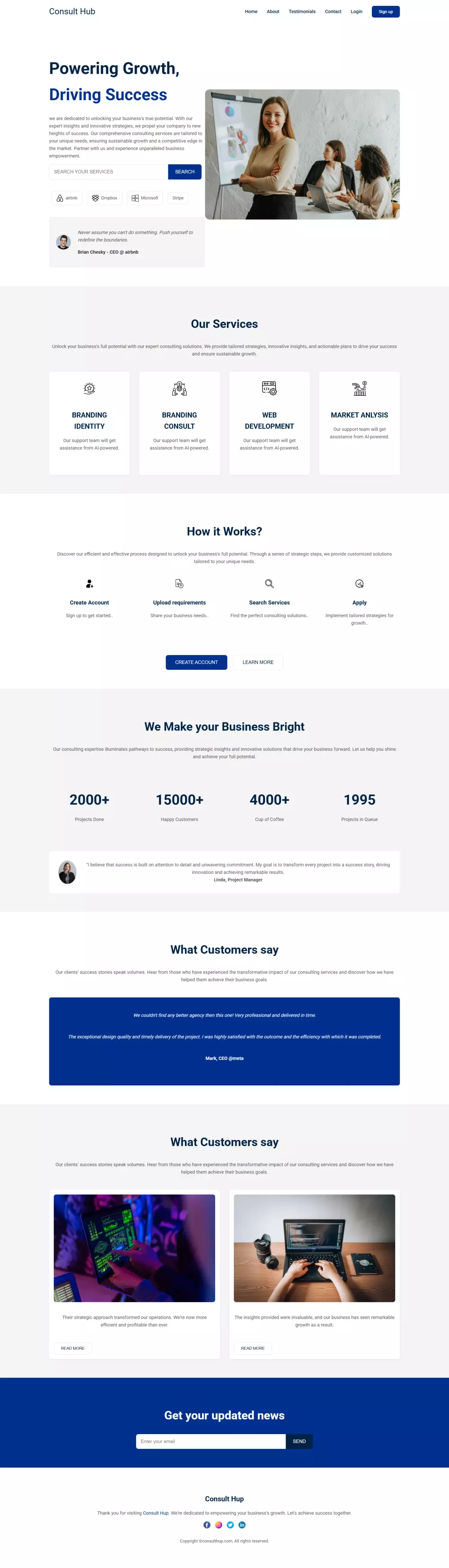 تصميم صفحة هبوط landing page