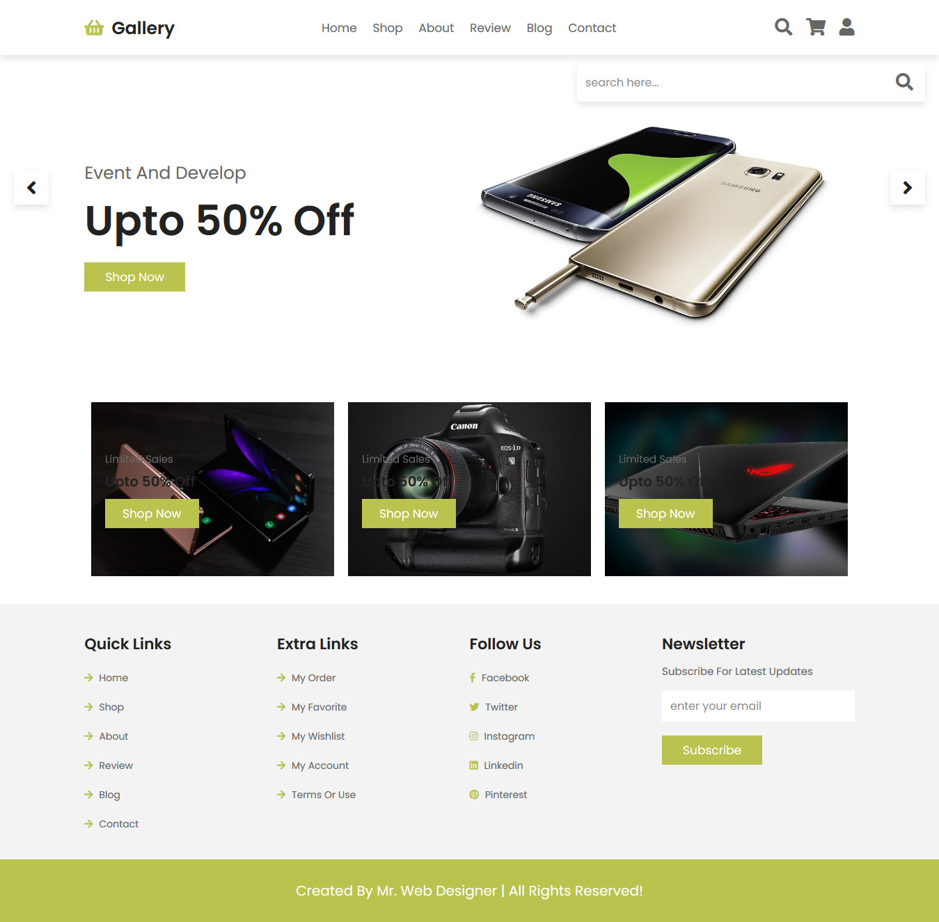 صفحة ويب قوالب ويب html css js