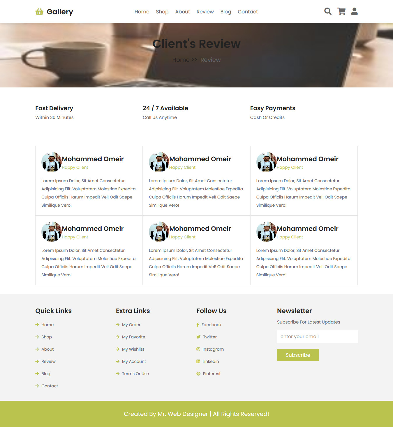 صفحة ويب قوالب ويب html css js