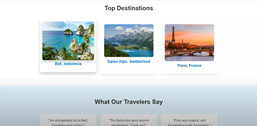 تصميم صفحة هبوط احترافية لوكالة سفر سياحية أو حملات الرحلات