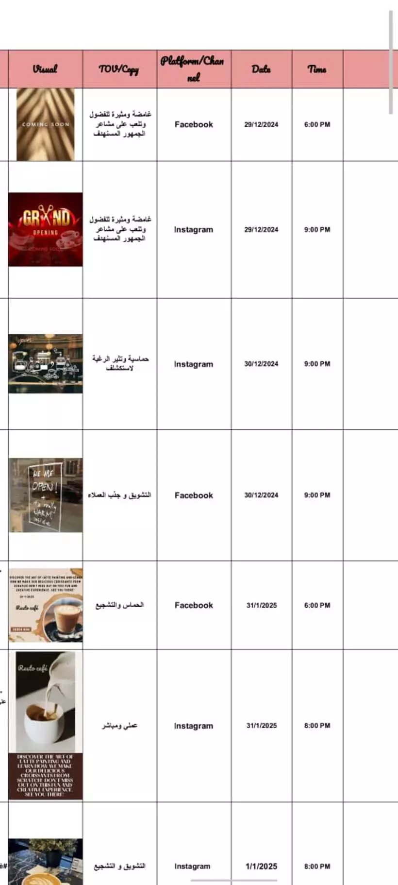 كتابة محتوى فيس بوك مفصل