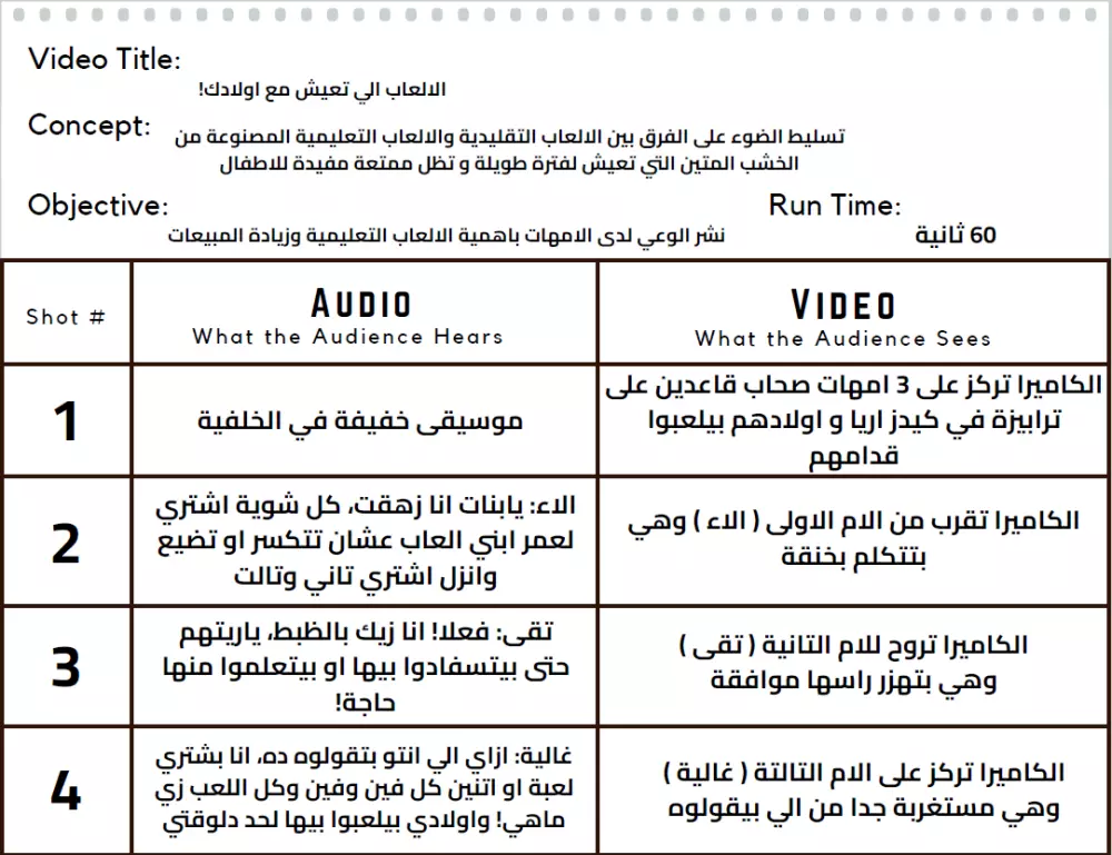 كتابة إسكريبت للفيديوهات