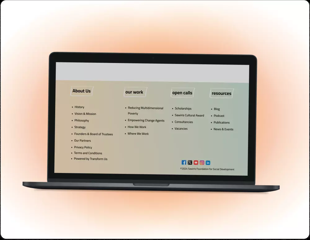 خدمة إعادة تصميم موقع مثل  Sawiris Foundation