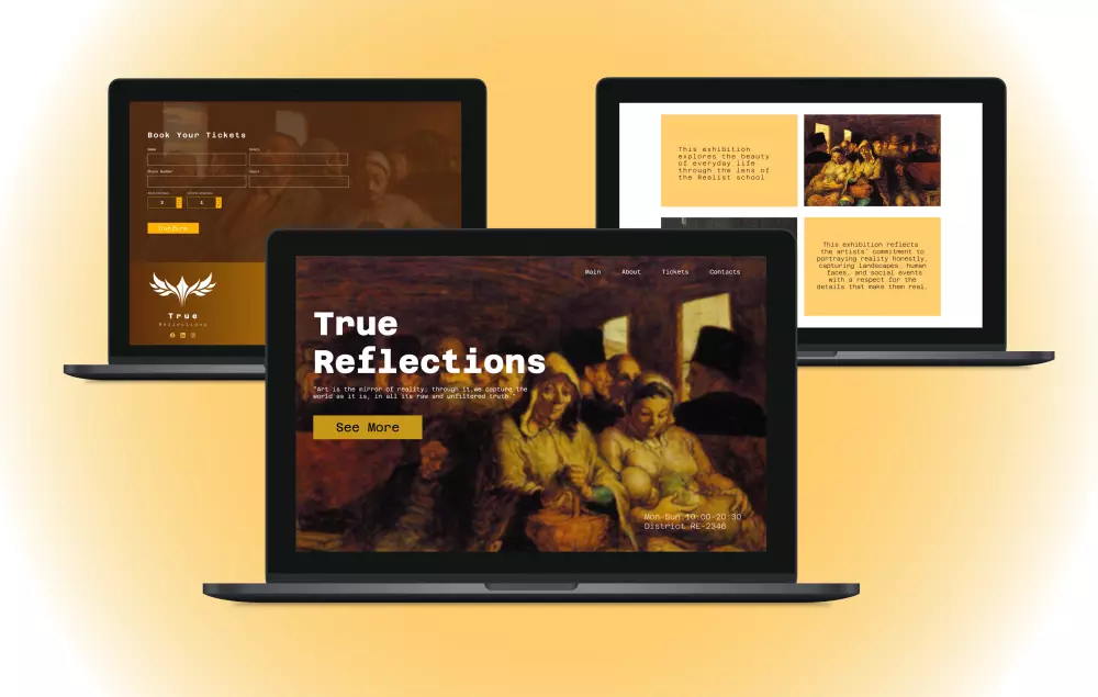 صفحة هبوط (Landing Page) لمعرض فني