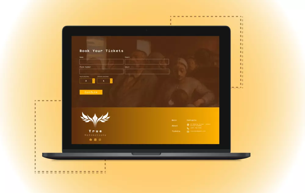 صفحة هبوط (Landing Page) لمعرض فني