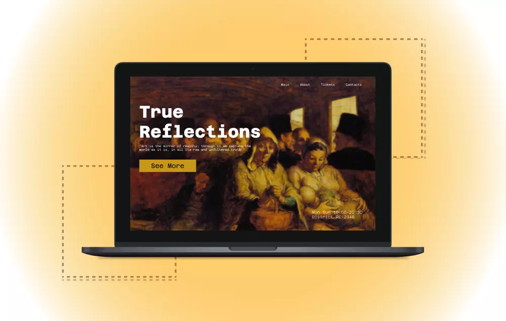 صفحة هبوط (Landing Page) لمعرض فني