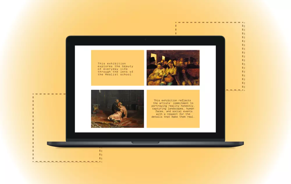 صفحة هبوط (Landing Page) لمعرض فني