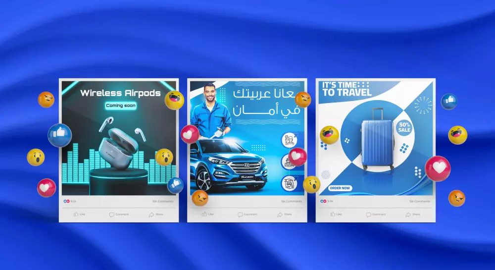 تصميم منشورات جذابة وذات أثر  تصميمي احترافي لمنصاتك
