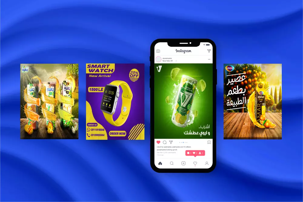 تصميم منشورات جذابة وذات أثر  تصميمي احترافي لمنصاتك