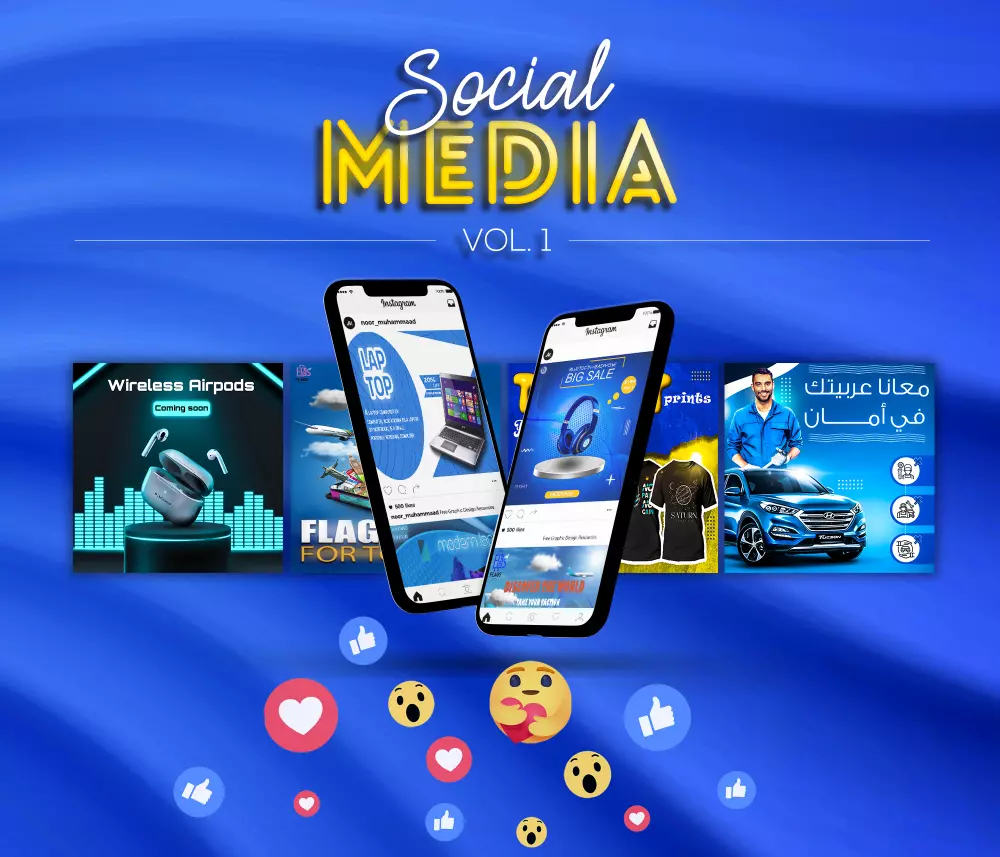 تصميم منشورات جذابة وذات أثر  تصميمي احترافي لمنصاتك