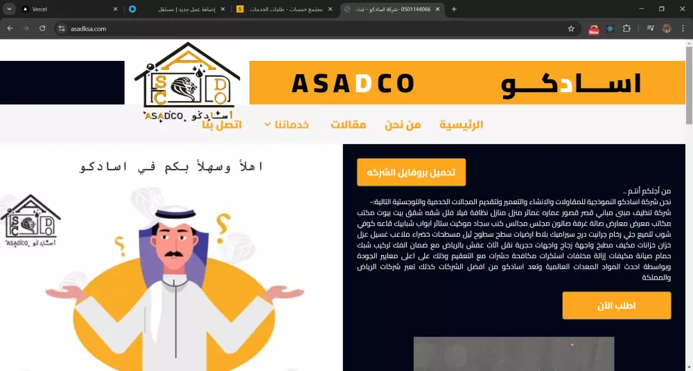 تصميم وبرمجة صفحات هبوط ومتاجر الكترونية ومعارض اعمال