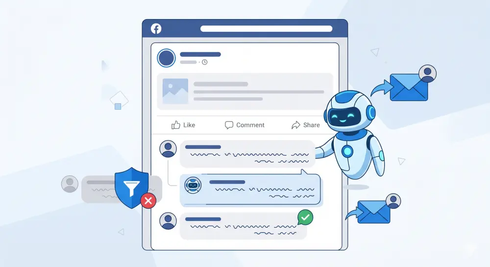 بوت ذكي لإدارة تعليقات الفيسبوك — يرد، يفلتر، ويرسل علي DM