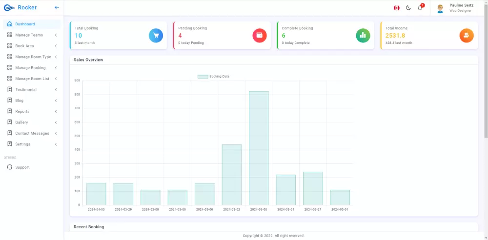 نظام لادارة فنادق- حجز غرف فنادق