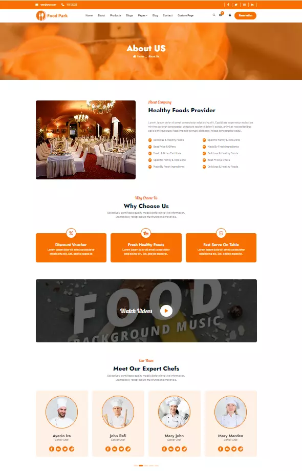 تطبيق وموقع تجارة الكترونية للمطاعم وطلب المأكولات