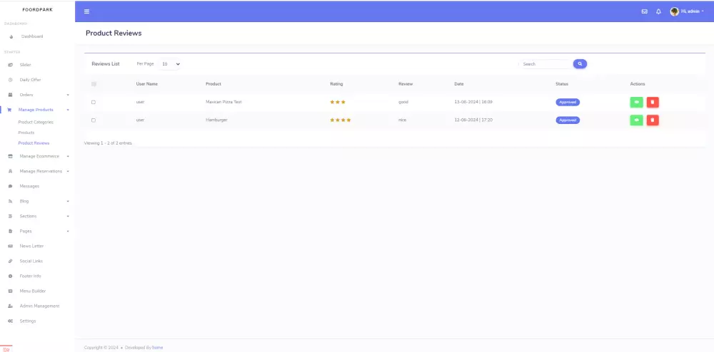 تطبيق وموقع تجارة الكترونية للمطاعم وطلب المأكولات